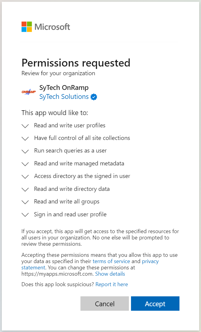 OnRampConsent